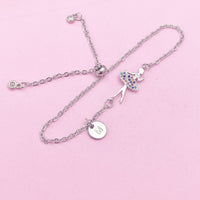 Silver Girl Ballet Charm Bracelets, N4956