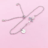 Silver Girl Ballet Charm Bracelets, N4956