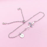 Silver Girl Ballet Charm Bracelets, N4956