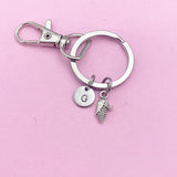 Silver Corn Charm Keychain, Corn Cob Charm, Food Charm, Foodie Gift, Farmer Gift, Personalized Gift, N1582