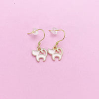Gold Cute Cat Earrings Gifts, N3007