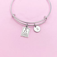 Silver Eye Chart Charm Bracelet, N5706
