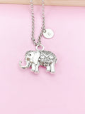 Silver Elephant Charm Necklace, N5431A