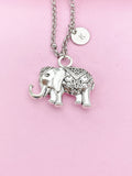 Silver Elephant Charm Necklace, N5431A