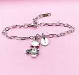 Silver Skull with Rose Charm Bracelet, N5577D