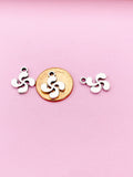 Silver Lauburu Cross Basque Charm Keychain, N5708A