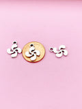 Silver Lauburu Cross Basque Charm Keychain, N5708A