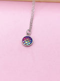 Silver Mermaid Scale Charm Necklace, N3128