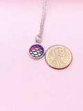 Silver Mermaid Scale Charm Necklace, N3128