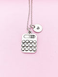 Silver Calculator Charm Necklace, N3679