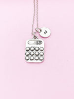 Silver Calculator Charm Necklace, N3679