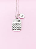 Silver Calculator Charm Necklace, N3679