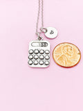 Silver Calculator Charm Necklace, N3679