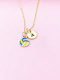 Gold Water Polo Volleyball Charm Necklace, N4577