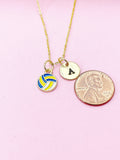 Gold Water Polo Volleyball Charm Necklace, N4577