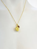 Gold Durian Charm Necklace, N5516