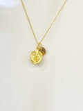 Gold Durian Charm Necklace, N5516