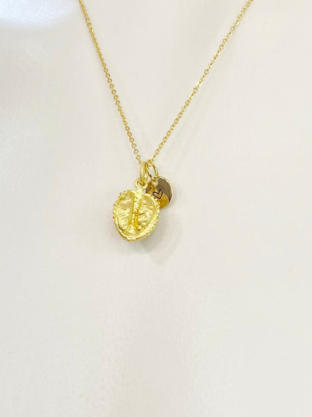 Gold Durian Charm Necklace, N5516