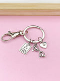 Eye Chart Keychain, Initial Charm, Optometrist Gift