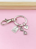 Eye Chart Keychain, Initial Charm, Optometrist Gift