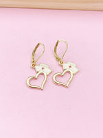 Gold Heart Nurse Cap Earrings, Best Christmas Gift for Medical School Doctor Nurse Student Gifts, N1502A