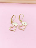 Gold Heart Nurse Cap Earrings, Best Christmas Gift for Medical School Doctor Nurse Student Gifts, N1502A