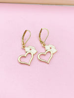 Gold Heart Nurse Cap Earrings, Best Christmas Gift for Medical School Doctor Nurse Student Gifts, N1502A