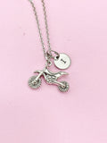 Silver Motorcycle Charm Necklace, N3589