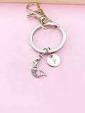 Silver Mermaid Charm Keychain, N5695