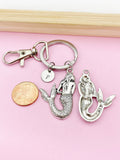 Silver Mermaid Charm Keychain, N417A