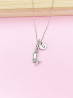 Silver Mermaid Charm Necklace, Christmas Gift for Girl, N1590D