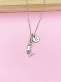 Silver Mermaid Charm Necklace, Christmas Gift for Girl, N1590D