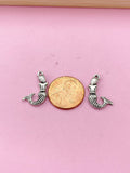 Silver Mermaid Charm Bracelet, Best Christmas Gift for Granddaughter, N5695B