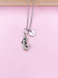 Silver Mermaid Charm Necklace, Best Christmas Gift for Girl, N5697A