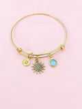 Gold Sunflower Charm Bracelet, N1865
