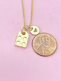 Gold Cupcake Baker Pan Charm Necklace, N5259