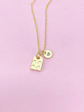 Gold Cupcake Baker Pan Charm Necklace, Muffin Pan Jewelry, N5259