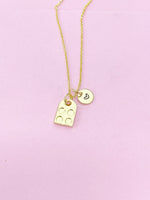 Gold Cupcake Baker Pan Charm Necklace, N5259