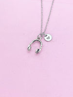 Silver Headphone Charm Necklace, N5021