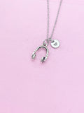Silver Headphone Charm Necklace, N5021
