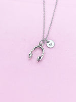 Silver Headphone Charm Necklace, N5021