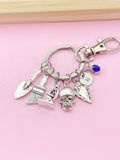 Archaeologists Keychain, Microscope, Brush, Shovel, Arrowhead Personalized Customized Monogram Made to Order Jewelry, N5407