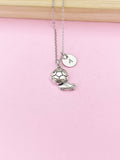 Silver Soccer Cleat Shoe Charm Necklace, Girl Soccer Team Gift, N780