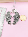 Silver Guardian Angel Wing Necklace, N939