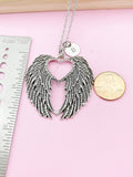 Silver Guardian Angel Wing Necklace, N939