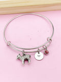 Silver Lamb Charm Bracelet Personalized Customized Monogram Jewelry, N1587D