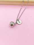 Silver Soccer Ball Charm Necklace, N2156E