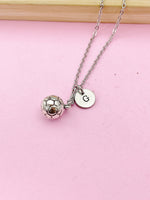 Silver Soccer Ball Charm Necklace, N2156E