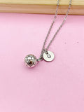 Silver Soccer Ball Charm Necklace, N2156E