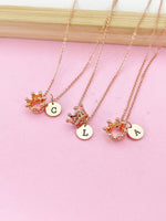 Rose Gold Crown Necklace, Crown Charm, Fantasy Gift, Dainty Necklace, Delicate Jewelry, Minimal Necklace, Personalized Gift, N5597C